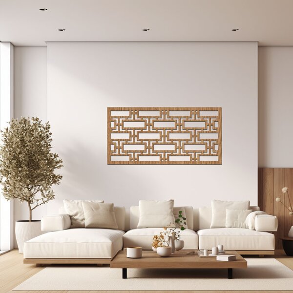 Dřevěný dekorační panel LINES | Rozměry (cm): 20x40 | Zvolte barvu dekoru: Černá