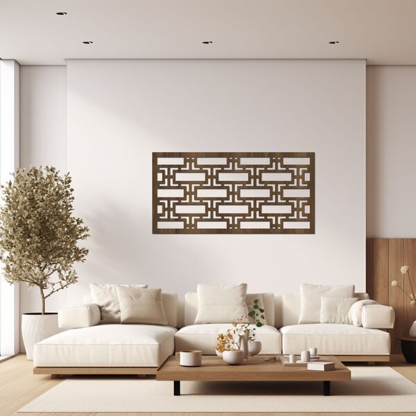 Dřevěný dekorační panel LINES | Rozměry (cm): 20x40 | Zvolte barvu dekoru: Černá