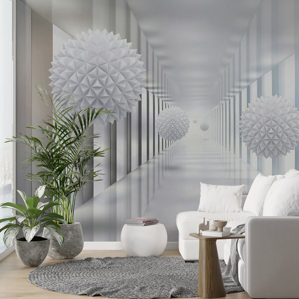 Fototapeta Bílá místnost s bílými koulemi, 3D fototapety, Populární fototapety, u24571 - Tapeko.co.cz