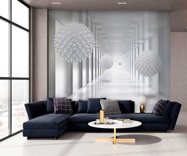 Fototapeta Bílá místnost s bílými koulemi, 3D fototapety, Populární fototapety, u24571 - Tapeko.co.cz