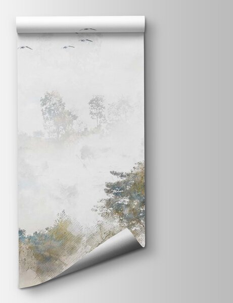 Fototapeta Ptáci létající nad stromy, Přírodní fototapety, Populární fototapety, u25015 - Tapeko.co.cz