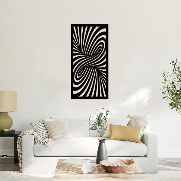 Dřevěná samolepka na zeď WORM HOLE | Rozměry (cm): 20x40 | Zvolte barvu dekoru: Ořech