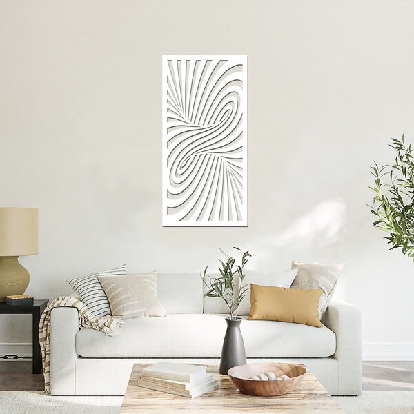 Dřevěná samolepka na zeď WORM HOLE | Rozměry (cm): 20x40 | Zvolte barvu dekoru: Ořech