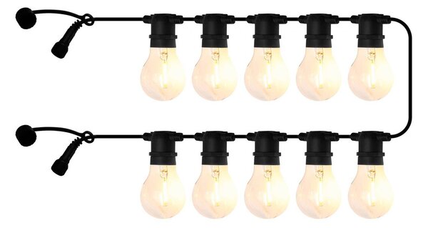 Sirius LED světelný řetěz Tobias, prodloužení, čirý, 10 žárovek, délka 4,5 m, Čirá / transparetní, Plast