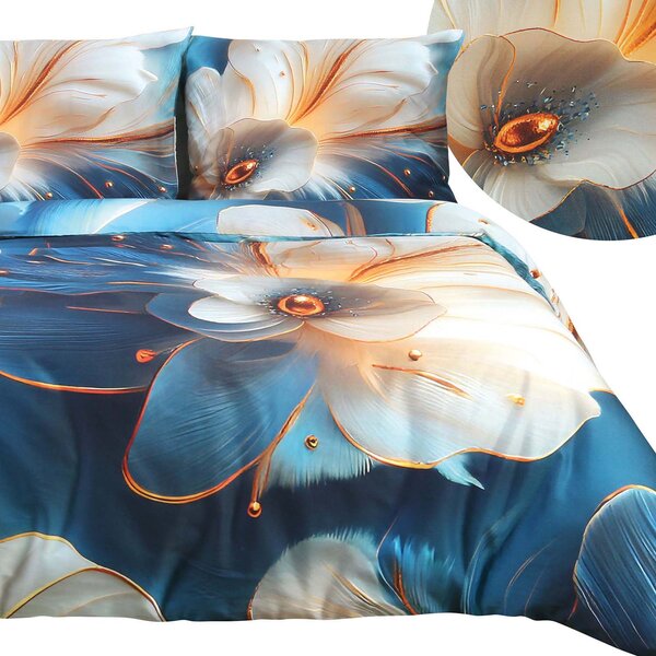 SATÉNOVÉ POVLEČENÍ SATYNLOVE PREMIUM 160X200 CM, 2KS 70X80 CM VZOROVANÉ