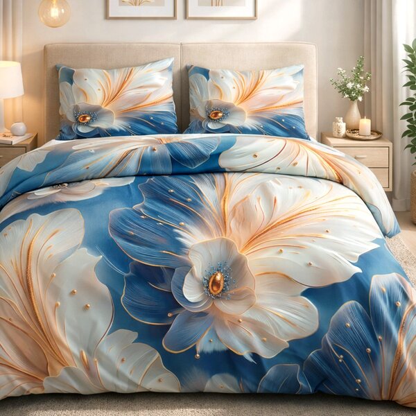 SATÉNOVÉ POVLEČENÍ SATYNLOVE PREMIUM 160X200 CM, 2KS 70X80 CM VZOROVANÉ