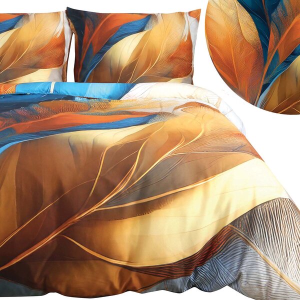 SATÉNOVÉ POVLEČENÍ SATYNLOVE PREMIUM 180X200 CM, 2KS 70X80 CM LISTY