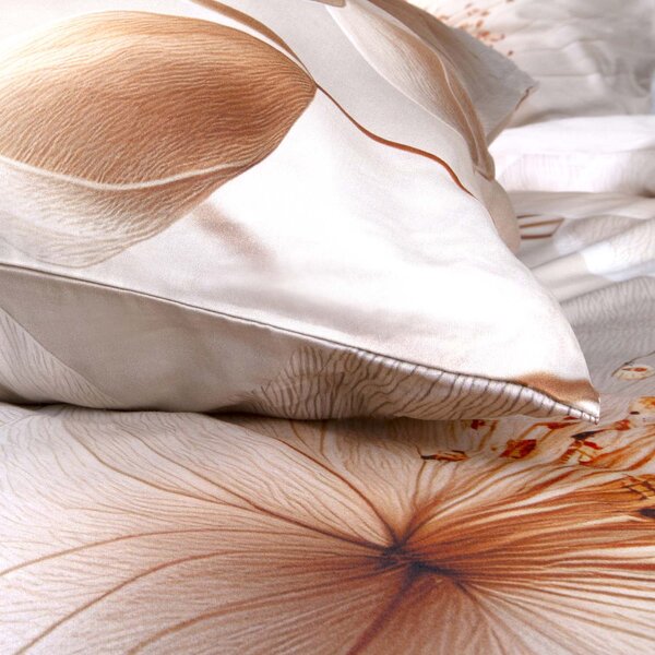 SATÉNOVÉ POVLEČENÍ SATYNLOVE PREMIUM 180X200 CM, 2KS 70X80 CM KVĚTY