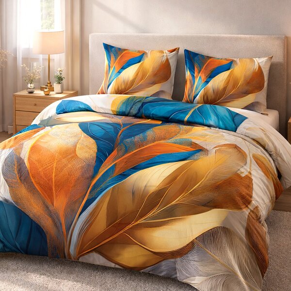SATÉNOVÉ POVLEČENÍ SATYNLOVE PREMIUM 180X200 CM, 2KS 70X80 CM LISTY