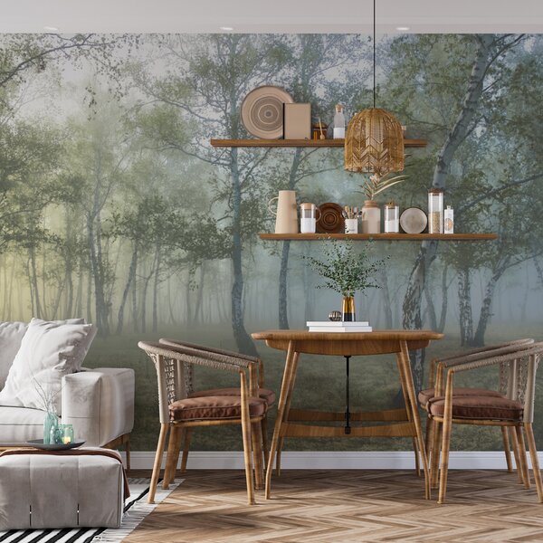 Fototapeta Mlžný les se stromy, Designové fototapety na zeď, Populární fototapety, u25820 - Tapeko.co.cz