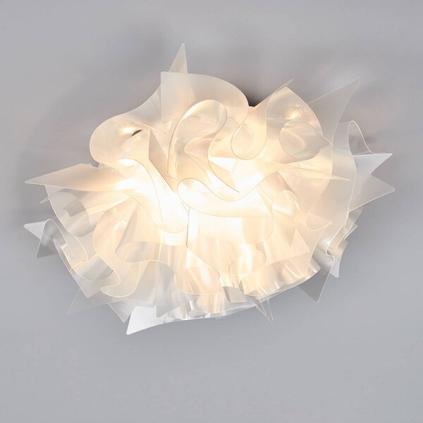 Slamp Veli PRISMA designové stropní světlo, Ø 53 cm, stmívatelný, Čirá / transparetní, Obývací pokoj / jídelna, Plast, Design