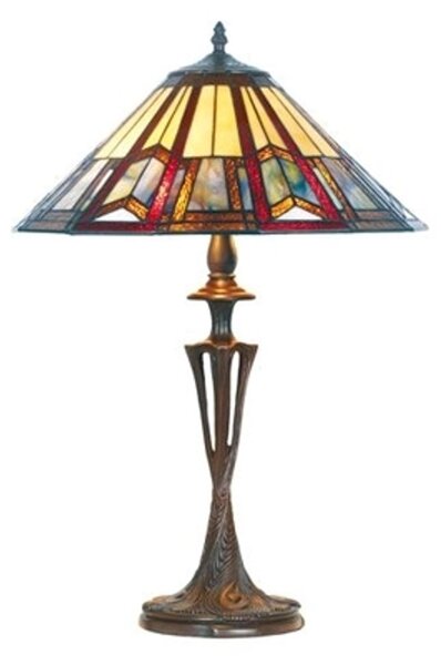 Stolní lampa Lillie ve stylu Tiffany
