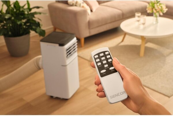Sencor - Chytrá mobilní klimatizace 3v1 760W/230V 7000 BTU Wi-Fi bílá + DO