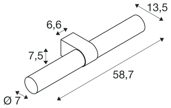 BIG WHITE SLV LYGANT double nástěnné přisazené svítidlo, 3000 K, 11 W, černá 1007618