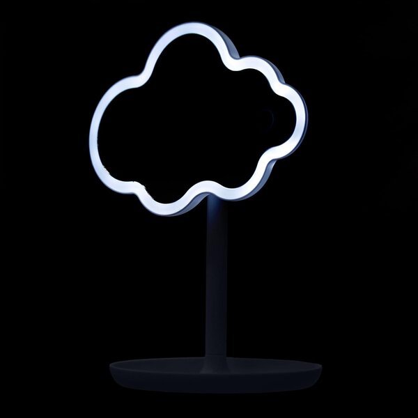 Zrcadlo s LED osvětlením, design "Mraky", materiál: sklo, polystyren, elektronické komponenty