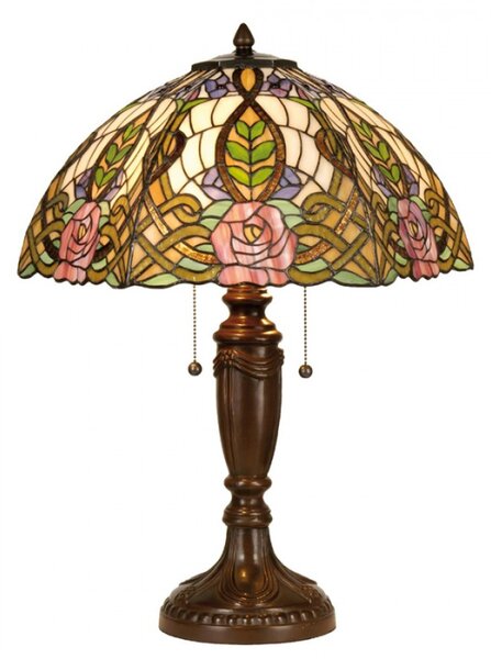 Stolní lampa Tiffany Rose – 47x61 cm
