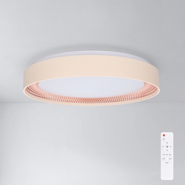 Brilagi -LED Stmív. strop. svítidlo WALDO LED/48W/230V pr. 40 cm béžová/zlatá+DO