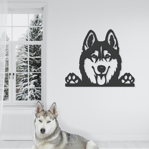 DUBLEZ | Nástěnný dřevěný obraz - Sibiřský husky | Obraz