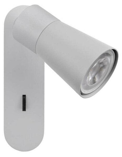 BIG WHITE SLV PURI 2.0 Cone nástěnné a stropní svítidlo, vypínač, obdélníkový, 1x max. 6W GU10, šedá 1008303