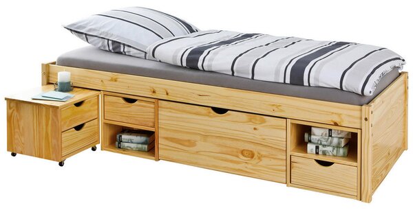 POSTEL S ÚLOŽNÝM PROSTOREM 90/200 cm, přírodní barvy MID.YOU, Online Only
