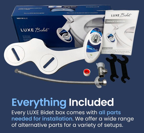 Luxe Bidet Neo 110 – Čistota a svěžest bez elektřiny. Mechanická bidetová sedátka pro toalety