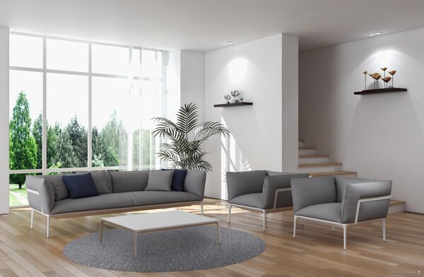 Timzo, Kusový koberec Neapol 4726 kruh, 57x57 (průměr) kruh, šedá, chodba / předsíň