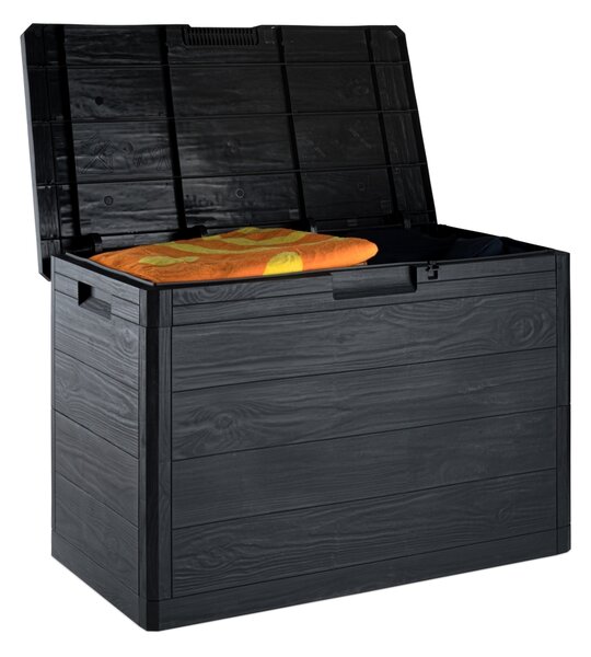 TOOMAX WOODYS zahradní plastový úložný box 160 L - grafit