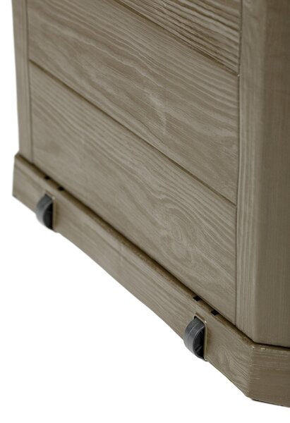 TOOMAX WOODYS zahradní plastový úložný box 280 L - hnědá