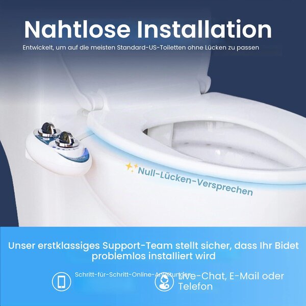 Luxe Bidet NEO 185 – Samočisticí bidetová sprcha s dvojitou tryskou, bez elektrického napájení
