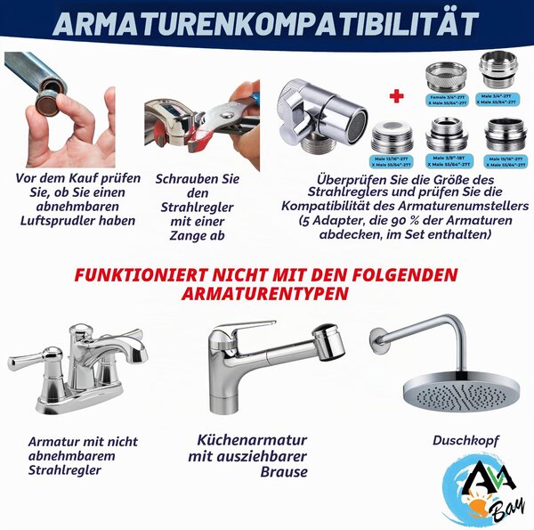 AVAbay® ruční sprcha pro toaletu, nástavec na bidet pro teplou a studenou vodu