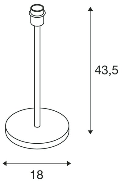 BIG WHITE SLV FENDA, stolní lampa, podstavec svítidla, A60, černá, bez stínítka, max. 60 W 155780