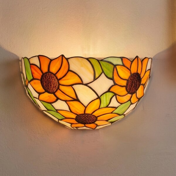 Brilagi - Tiffany vitrážové nástěnné svítidlo SUNFLOWER 1xE14/40W/230V