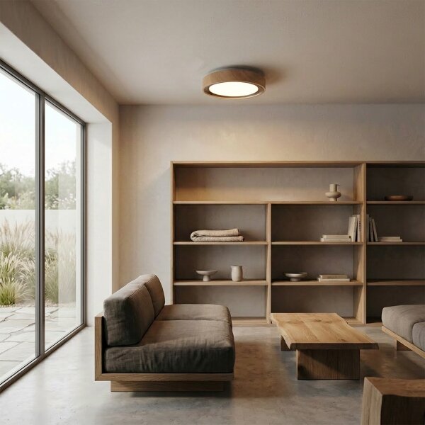 Brilagi - LED Stropní svítidlo FLOCO LED/24W/230V pr. 30 cm dřevo/černá