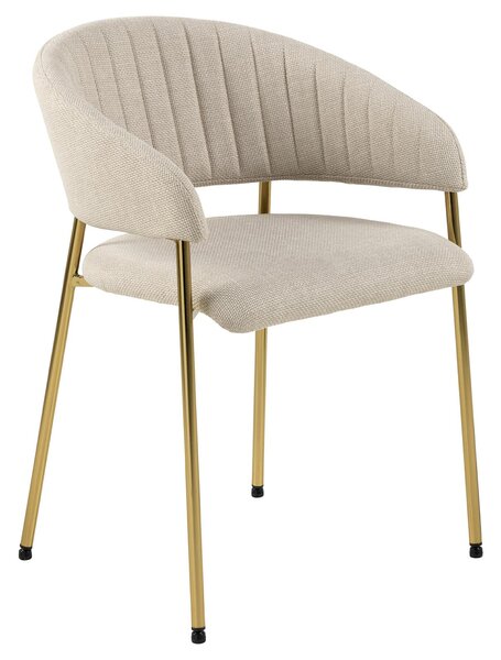 Židle Ann béžová/zlatá