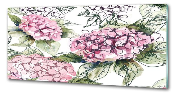 Skleněný panel do kuchynské linky Hortensie pksh-114208910