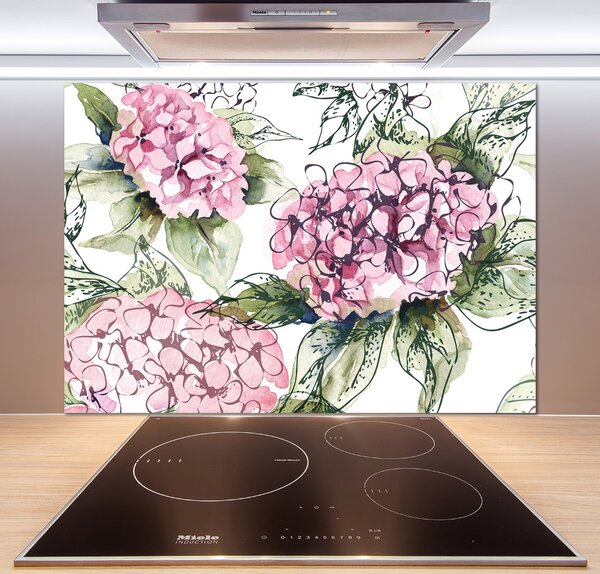 Skleněný panel do kuchynské linky Hortensie pksh-114208910