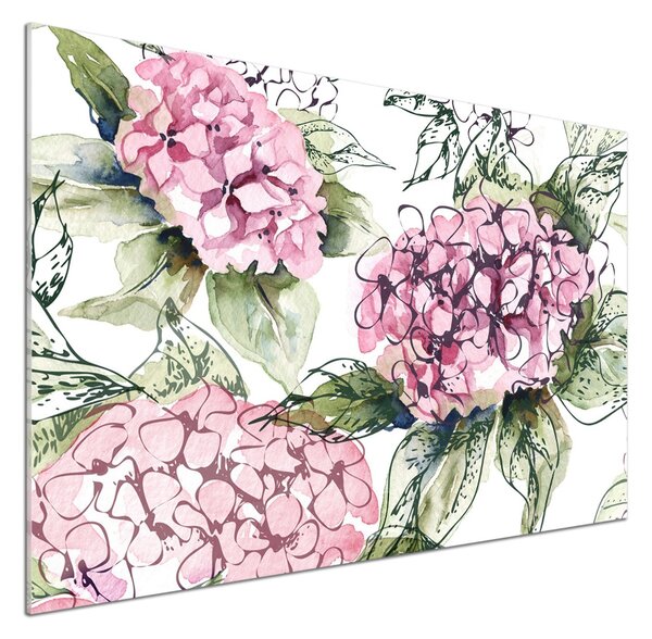 Skleněný panel do kuchynské linky Hortensie pksh-114208910