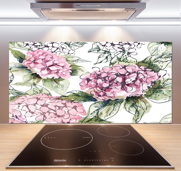 Skleněný panel do kuchynské linky Hortensie pksh-114208910