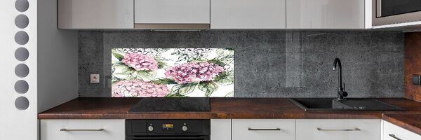 Skleněný panel do kuchynské linky Hortensie pksh-114208910