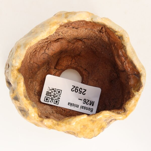 E-bonsai Keramická Skořápka 7,5 x 7 x 6 cm hnědá
