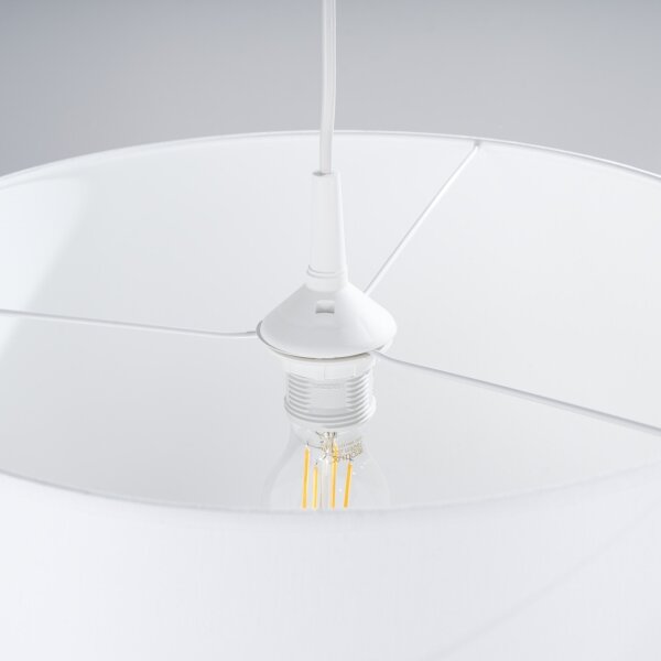 Sollux SL.1404 - Lustr na lanku NOVA 1xE27/15W/230V pr. 40 cm bílá