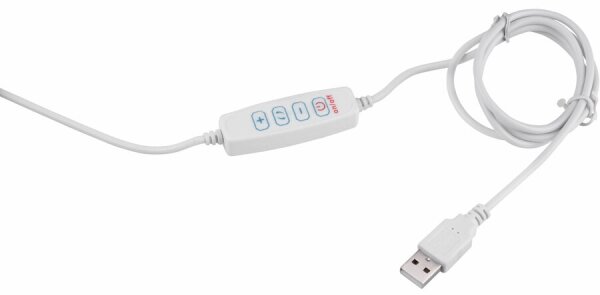 Extol - LED Stmívatelná stolní lampa s lupou LED/8W/5V 2900/4500/7500K bílá