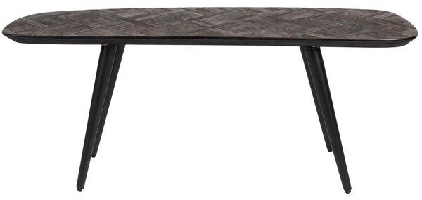 White Label Tmavě hnědá teaková lavice WLL WEBSTER 118 cm