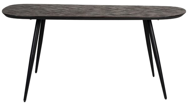 White Label Tmavě hnědý teakový jídelní stůl WLL WEBSTER 180 x 95 cm