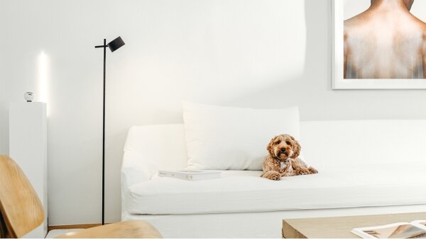 Osram - LED Stmívatelná stojací lampa DECOR KYOTO LED/12W/230V černá