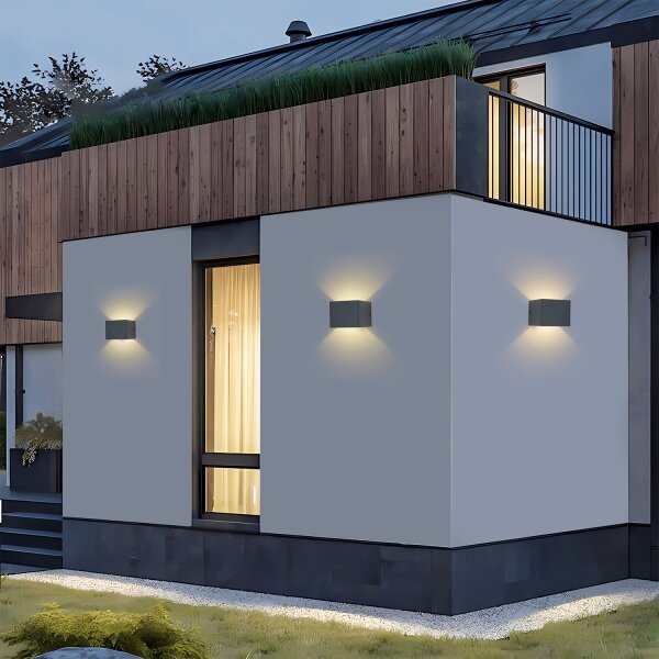 Brilagi - LED Venkovní nástěnné svítidlo DONNANI LED/5W/230V 10 cm antracit IP44