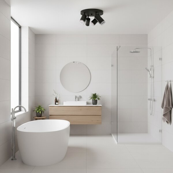 Brilagi - Koupelnové bodové svítidlo SELE AQUA 4xGU10/30W/230V IP44 černá