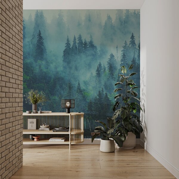 Fototapeta Mlžný les se stromy, Designové fototapety na zeď, Populární fototapety, u33150 - Tapeko.co.cz