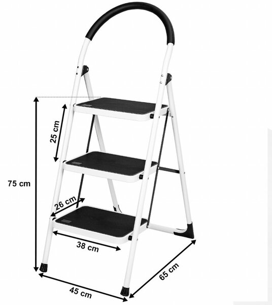 Schůdky Klapp, tři stupně , 3 stupně