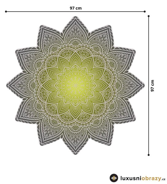 Samolepky na zeď – Mandala zelená